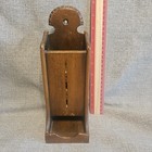 Vintage Wall Mounted Wood Match Holder Distressed  Kitchen Decor Cottagecore