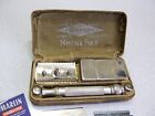 Gillette Serial  f763239 1918 Us Army Wwi Military Khaki De Safety Razor Set