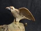 1970   s Cast Iron Mechanical Bank Of A Mother Eagle With 2 Eaglets