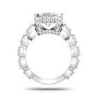 5ct Cushion Cut Lab Created Diamond Wedding Engagement Ring 14k White Gold Over