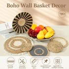 7 Pack Boho Wall Basket Decor seagrass Rattan Wicker Boho Wall Decor hanging    