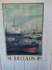 Britain Liverpool S Docks Cathedral Poster 20x30  Uk Travel Association Vtg 50s