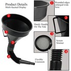 Flex Funnel - Wide Mouth Flexible Funnel With Handle  Automotive Funnels For Eng