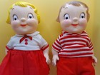 Campbells Kids Vintage Dolls Boy Girl 10  Tall Very Cute
