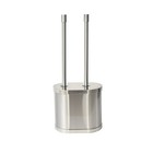 Better Homes   Gardens Metal Toilet Bowl Brush And Plunger Set  Brushed Nickel