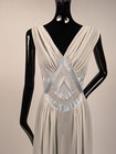 Glamour 1930   s Sheer White Rayon Night Dress W Satin Trim