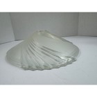 Vintage Art Deco Frosted Glass Swirl Ceiling Light Shade Scalloped 11 25 Inch