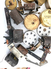 Vintage Lot Of Clock Motor Casing Covers Housing Metal Parts Pieces
