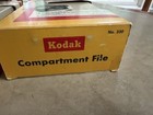 Lot Of 2 Vintage Kodak No  330 Compartment File Boxes Red Slide Organizers Nib