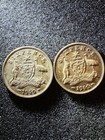  925 Silver 1940 Sixpence Coins  Lot Of 2