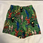 Vtg Yo Wear Max Boxxer Kids Unisex Shorts Tropical Birds 100  Cotton Nos Usa M
