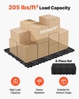 Vevor Plastic Pallets Interlocking Waterproof Floor Tiles 6 Pcs 23 6 x11 8 x1 2 