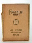 1920s Lot Of Franklin Motor Car Ephemera Manuals Blueprints Series 10   11