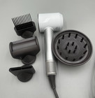 Dyson Supersonic Hd07 Hair Dryer With Attachments White silver Excellent