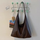 Hobo Bag Multifunctional Bag Brown Smooth Leather Shoulder Bag Crossbody Bag New