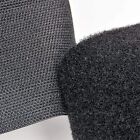 Hook And Loop Tape Non Adhesive 1meter Sew On Fastener Nylon Strips Fabric Black