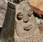 Antique Yoruba Tribal Omo Bronze Face Bell Worn By Ijebu Chiefs Nigeria  Africa