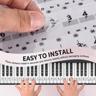 Piano Keyboard Stickers For 88 61 54 Keys transparent And Removable  Black