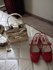 Franco Sarto Women s Mixed Shoe   Handbag Lot Size 7 Flats Sneakers Ankle Boots