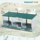 3-compartment Galvanized Chicken Nest Box - Metal  Easy Assembly For Laying Hens