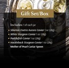 Black Caviar Classic Gift Box  osetra  White Sturgeon  Paddlefish   Hackleback 