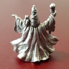 Miniature Fantasy Mythical Wizard Pewter Figure   Signed