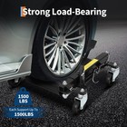 4pc Car Wheel Dolly Jack Lift Car Skate Hydraulic Tire Jack Lift 6000 Lbs Black