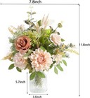 Silk Rose Flowers In Vase  Artificial Flowers Arrangement With Vase New