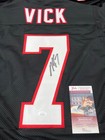 Michael Vick Atlanta Falcons Signed Throwback Custom Jersey Jsa Witness Coa