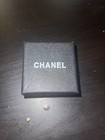 Chanel Authentic All Crystal Classic Cc Logo Dangle Earrings Gold Tone With Box