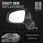 Toyota Rav4 Driver Side Mirror Replacement - Powered Adjustment  Manual Fold    