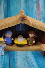 Fisher Price Little People Nativity Set Manger  12 Figures Plays - Free Shipping