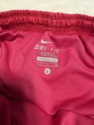 Nike Dri-fit Women   s Running Shorts Pink orange Solid Elastic Waist Logo S