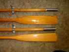 Original Vintage Collapsible  Pair Of Zodiac Balanced Wood Oars 71 73  X 4 wide