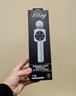 Karaoke Microphone   Bluetooth Speaker All-in-one  Silver Bling Wireless Express