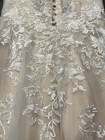Boho Tulle Wedding Dresses Roundneck Lace Applique A Line Bridal Gown 1 Sz Inpic