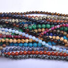 Wholesale Natural Gemstone Round Charms Spacer Loose Beads 4mm 6mm 8mm 10mm 12mm