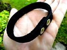 Men Plain Black Or Brown Bracelet Customize Size  Bison Leather Cuff Wristband