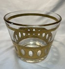 Vintage Mcm Culver 22 Karat Gold Glass Ice Bucket Champagne Mid Century Barware