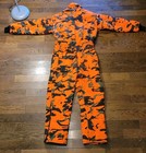 Vintage Blaze Orange Camo Insulated Cover Alls