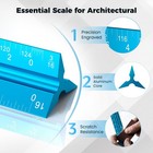 Rena Chris Architectural Scale Ruler  12  Imperial Aluminum Alloy 1  Blue