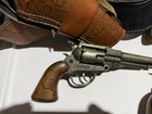 Vintage Toy Cap Gun Pistol Revolver Edison Giocattoli Spa Made In Italy Old X2