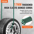 32 Pack Flat Bungee Cord Set 17 Mm Heavy Duty Bungee Straps With J-hooks