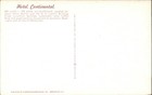 Washington Dc Hotel Continental Exterior Facade Unused Vintage Postcard