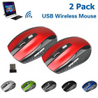 2 Wireless Optical Mouse Mice 2 4ghz Usb Receiver For Laptop Pc Computer Dpi Usa