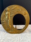 Antique Brass Picture Frame Art Nouveau Military Hero Frame Gorgeous 6 25 d