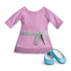American Girl 18  Doll  Outfit Set Truly Me Lilac Purple Dress Teal Shoes In Box
