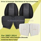Driver   Passenger Cloth Seat Cover Black  foam For 2007 08-2014 Chevy Silverado