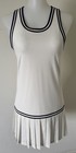 Tory Burch Sport Performance Knit Drop Waist Tennis Dress Pleated Medium White