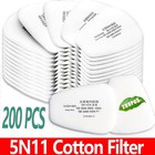 200x Particulate Cotton 5n11 Filter For Respirator Face Gas 3m 6200 6800 7502